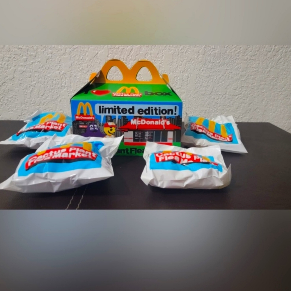 SEALED McDonald’s Adult Happy Meal Toys Cactus Plant Flea Market Complete Set